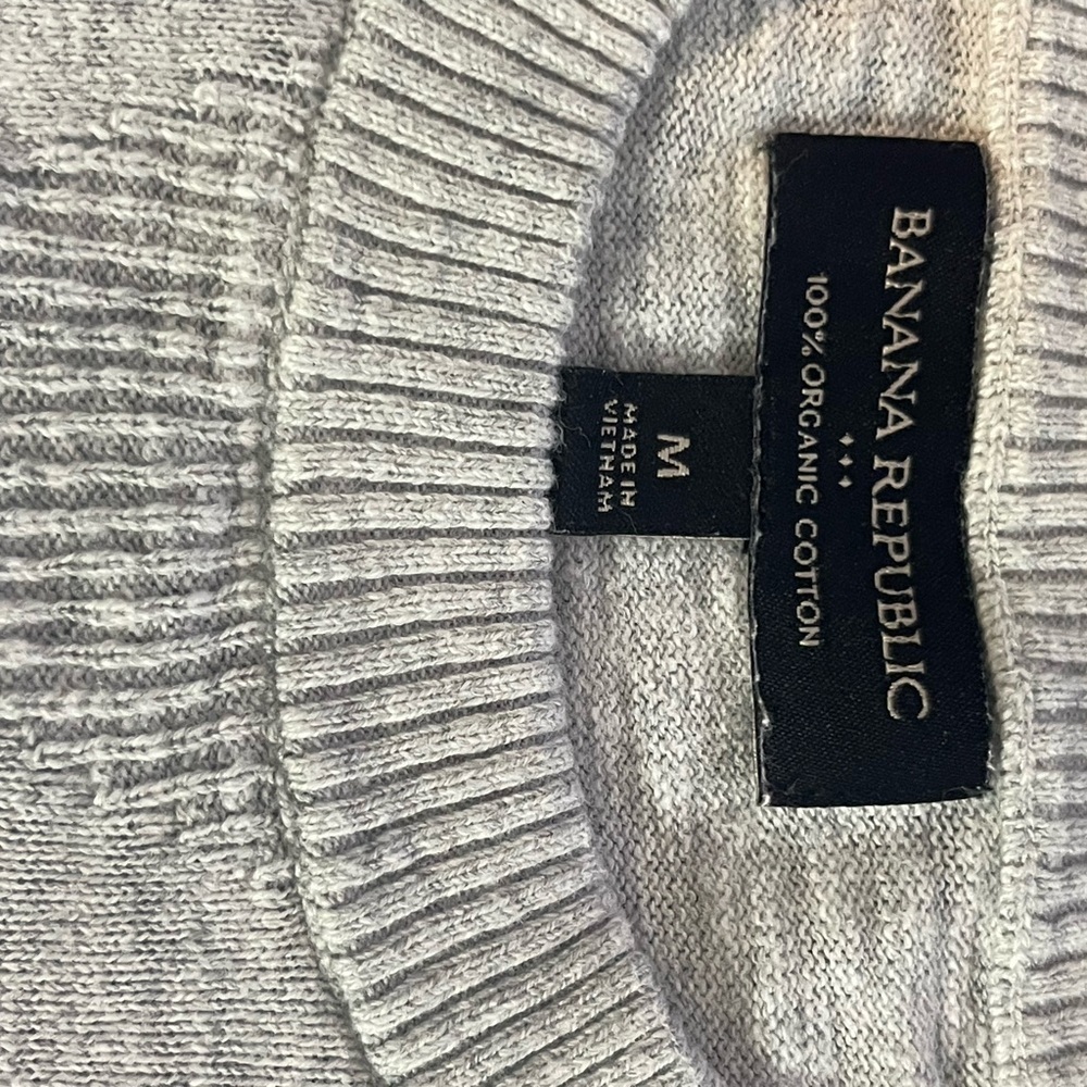 Banana Republic Factory Men's Gray Crew Neck Sweater M - Picture 8 of 8